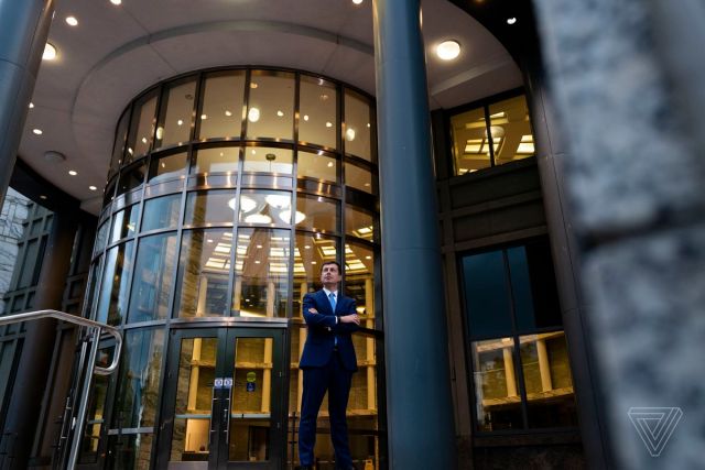 Pete Buttigieg, United States secretary of transportation, photographed at The Department of Transportation headquarters in Washington, D.C.,