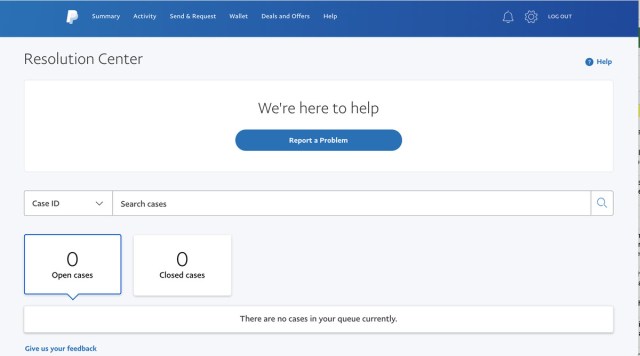 When you have an issue with a vendor, your first stop is PayPal’s Resolution Center.