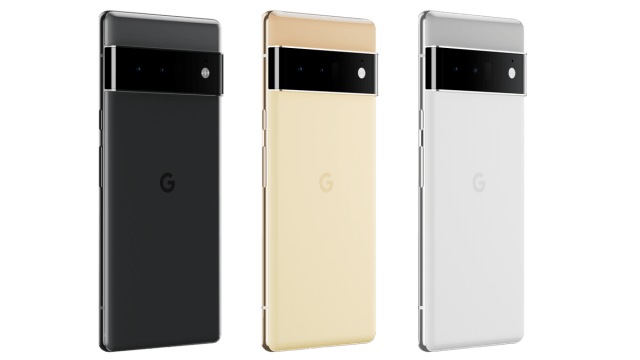 The Pixel 6 Pro comes in three staid color options.