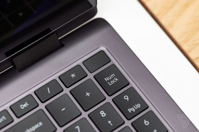 The fingerprint reader on the Samsung Galaxy Book2 Pro 360 (15-inch) seen from above.