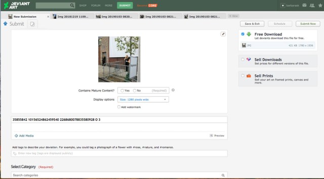 deviantart interface