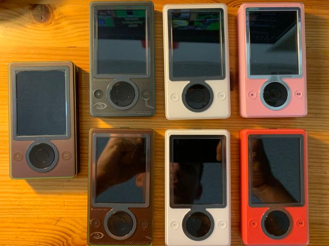 Various Zunes from Conner Woods’s collection