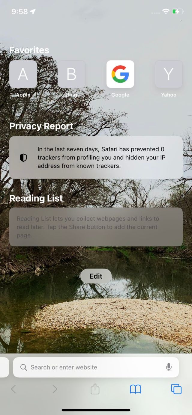And now you have a new Safari background!