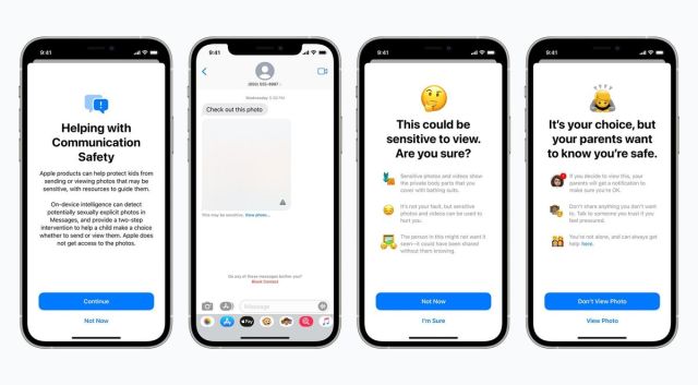 A screenshot of Apple’s Messages filter for sexually explicit content.