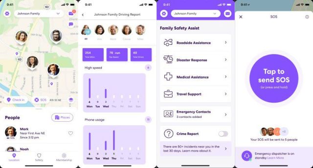 Life360 app screenshots