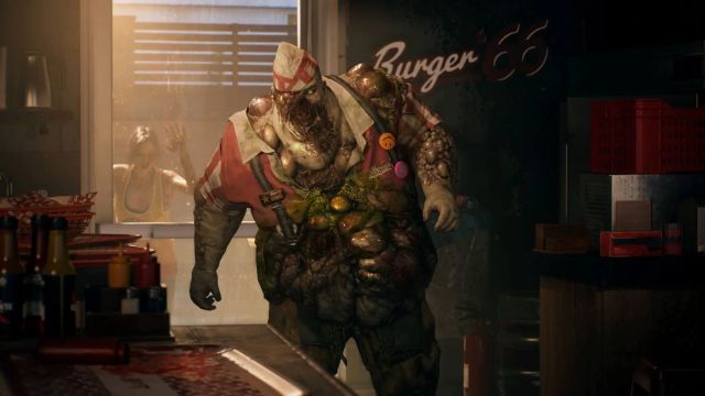 Screenshot from Dead Island 2 featuring a zombie monster called a slobber.