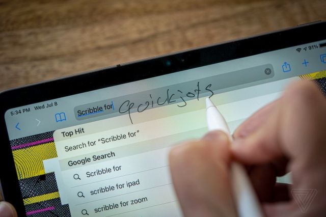 Scribble lets you jot down quick text, but it’s not great for longer writing