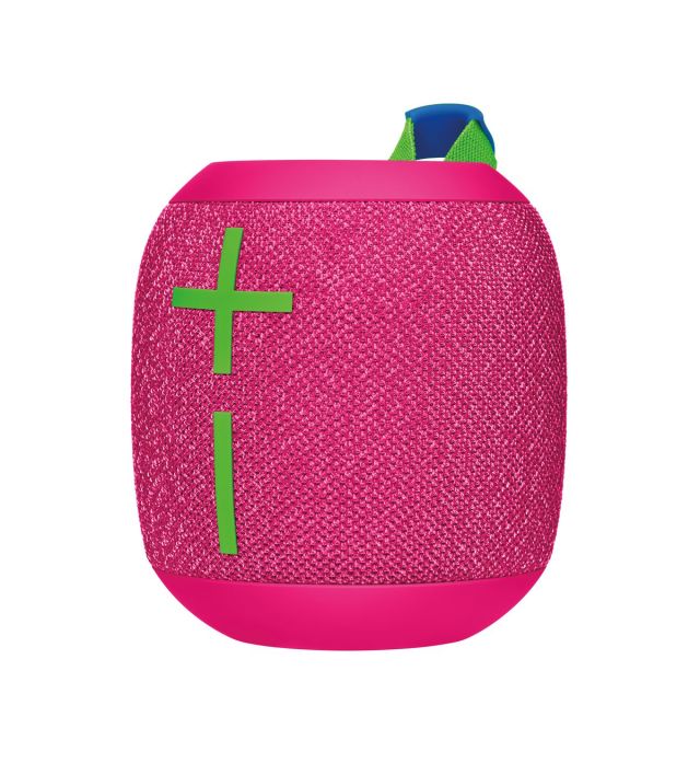 An Ultimate Ears Wonderboom 3 portable Bluetooth speaker in Pink