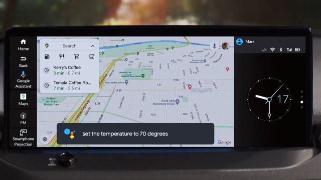 Google Assistant can help you change cabin temperature amongst other things with just your voice.