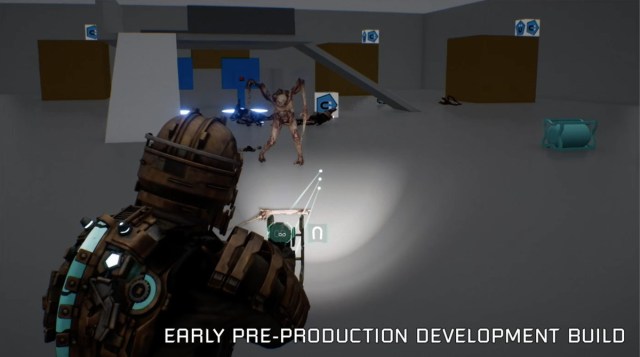 Early Dead Space remake footage of shooting a necromorph