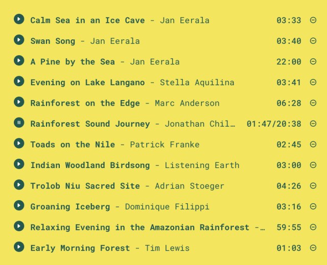 playlist of sounds from earth.fm