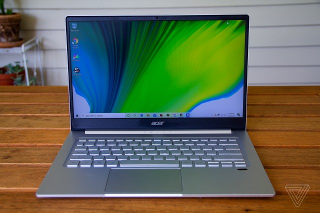 The Acer Swift 3 from the front.
