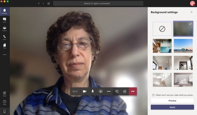 microsoft teams background blurred