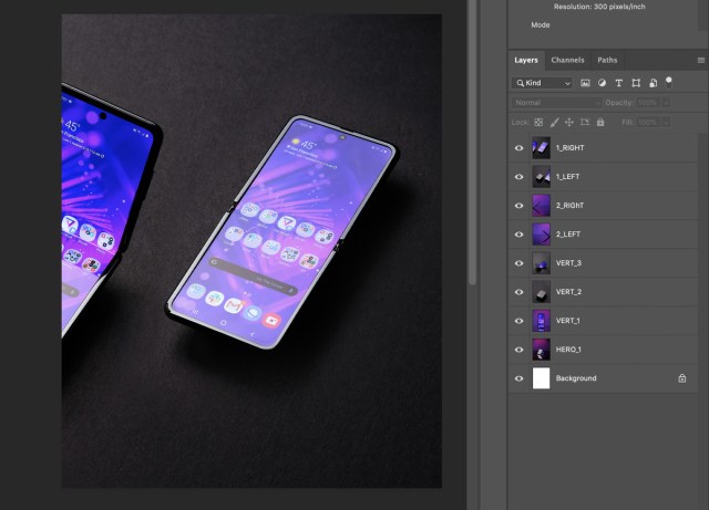 Batch exporting layers in Photoshop.
