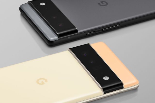 The Google Pixel 6 (top) and Pixel 6 Pro (bottom)