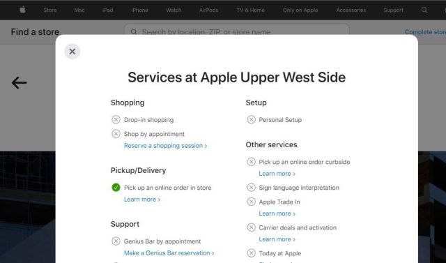 Services at Apple Upper West Side