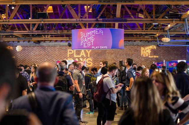 Image of Summer Game Fest Play Days event space filled with media and influencer attendees