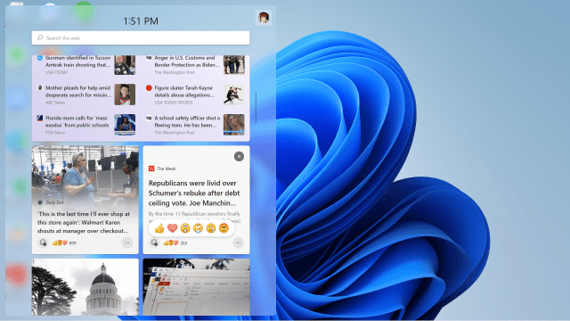 You can “react” to each news item with an appropriate mood icon.