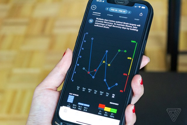 A shot of the Whoop app