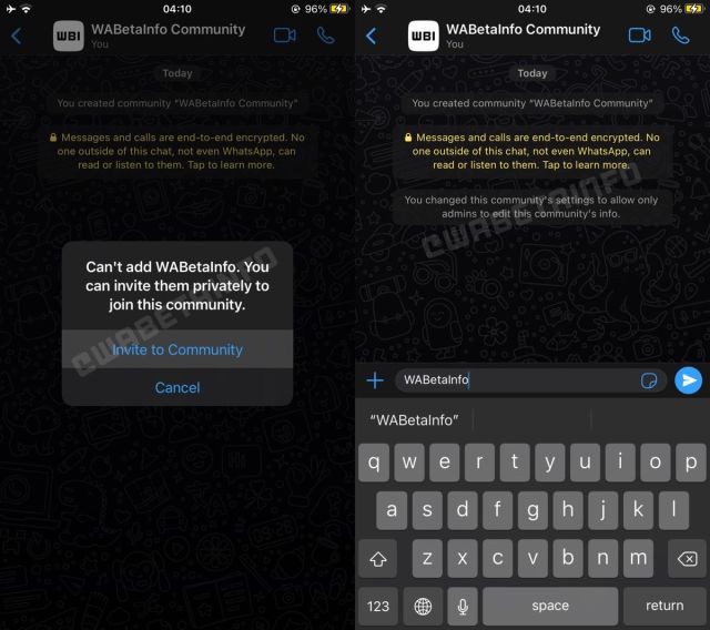 WhatsApp Communities feature