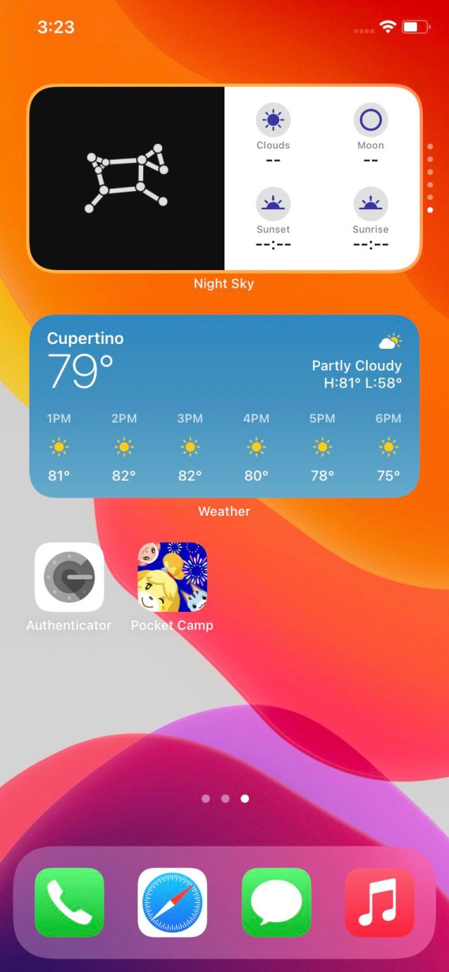 You can stack your widgets (notice the dots at the right side of the stack)