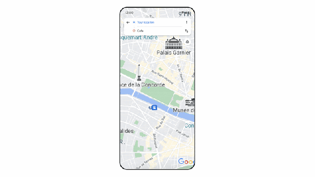 Google’s new Lite Navigation for cyclists.