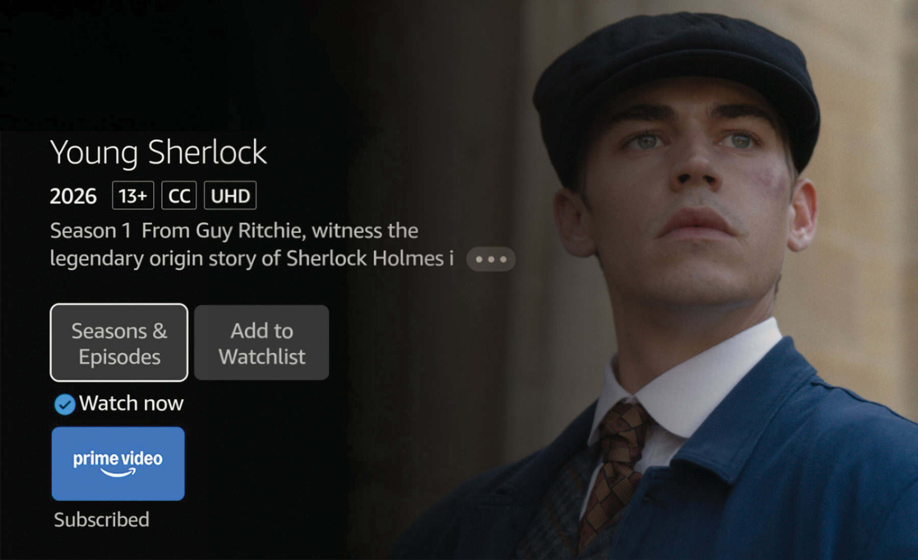 A screenshot showing how the Fire TV interface handles larger text for better readability.