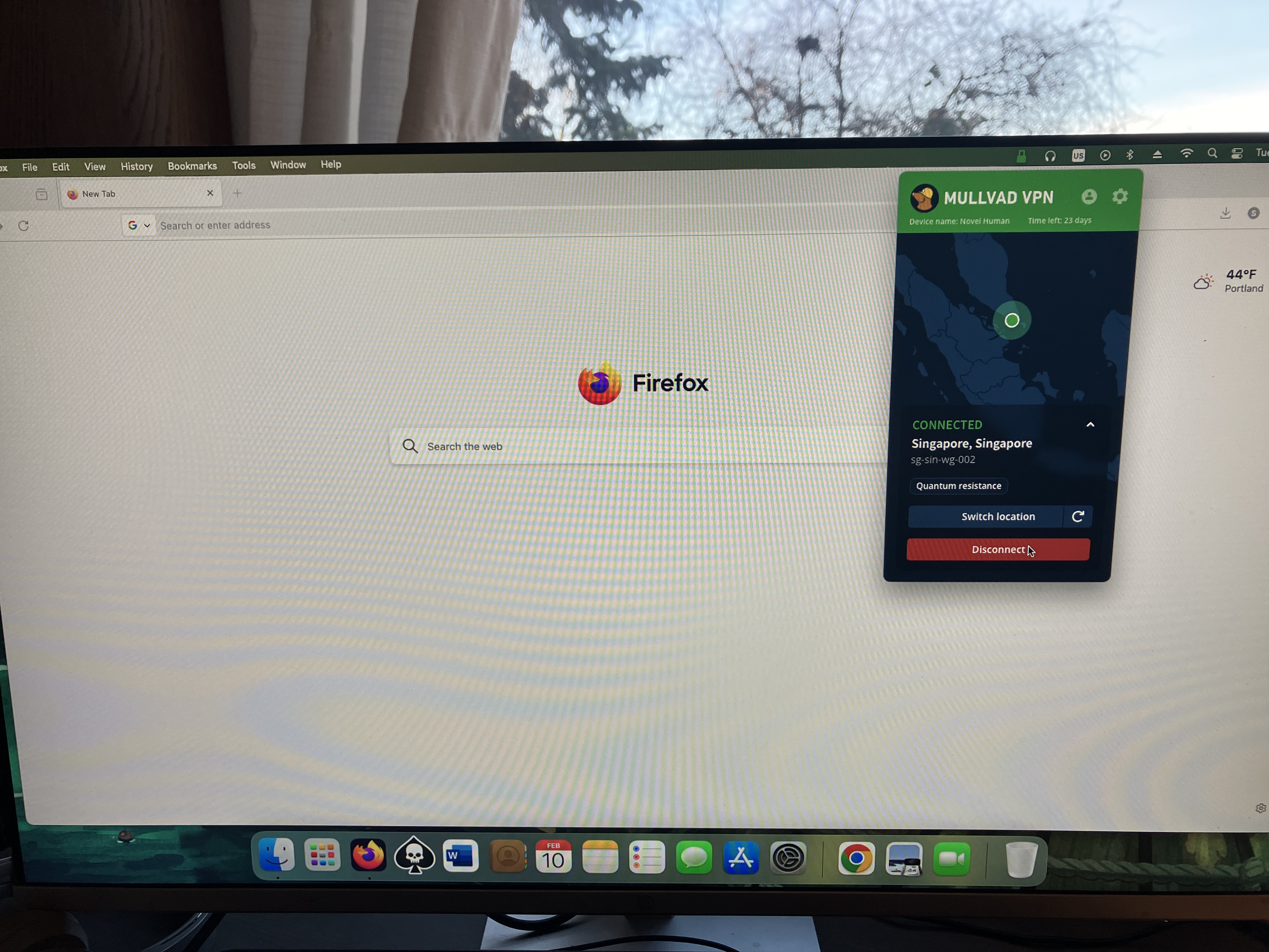 Mullvad on Mac.