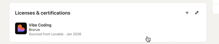 Lovabl's vibe coding rating system.