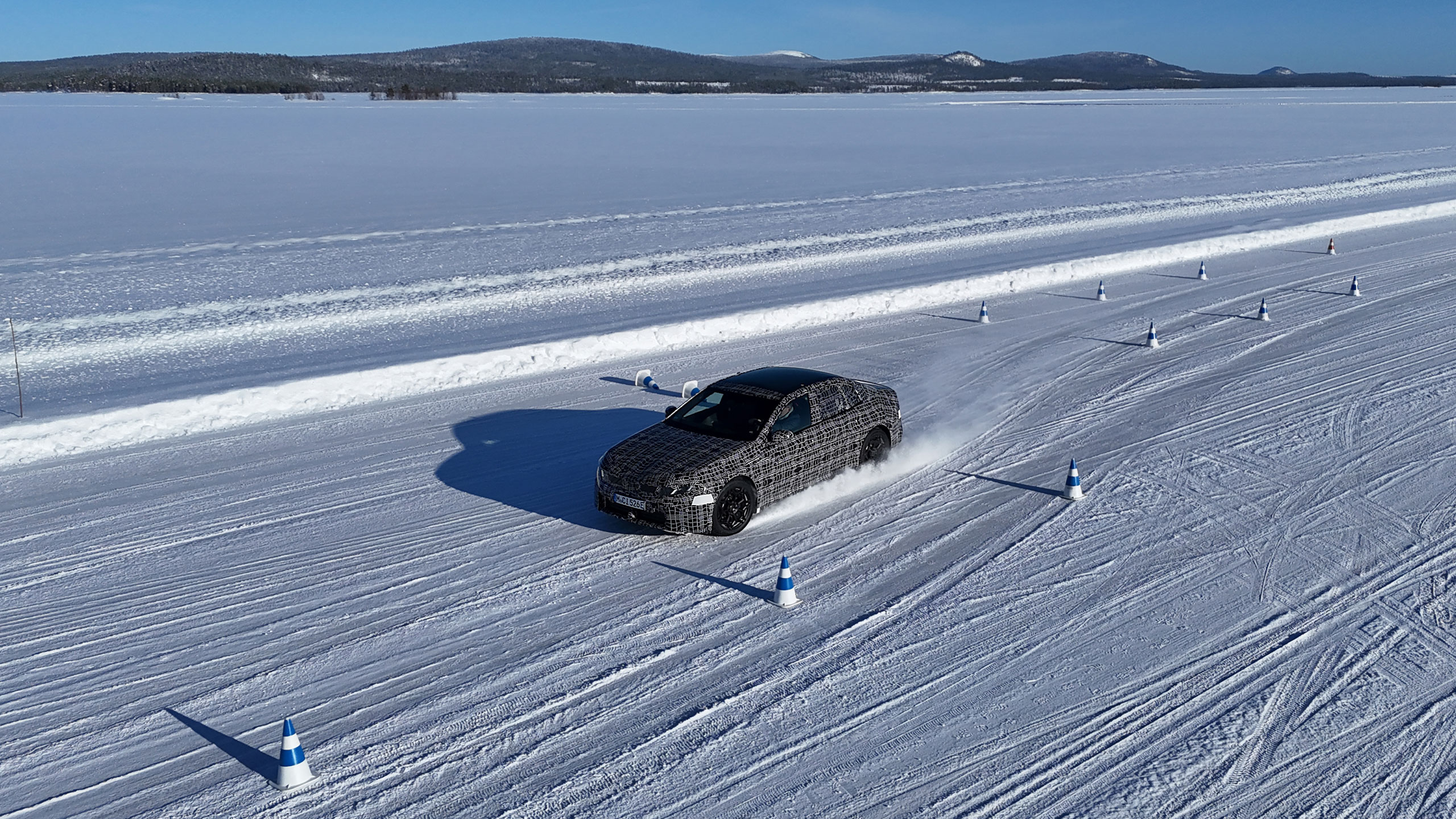 BMW's i3 prototype on a course in Sweden