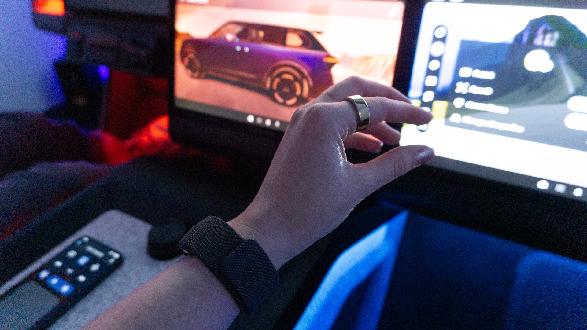 Meta's neural band in Garmin's Unified Cabin at CES 2026.