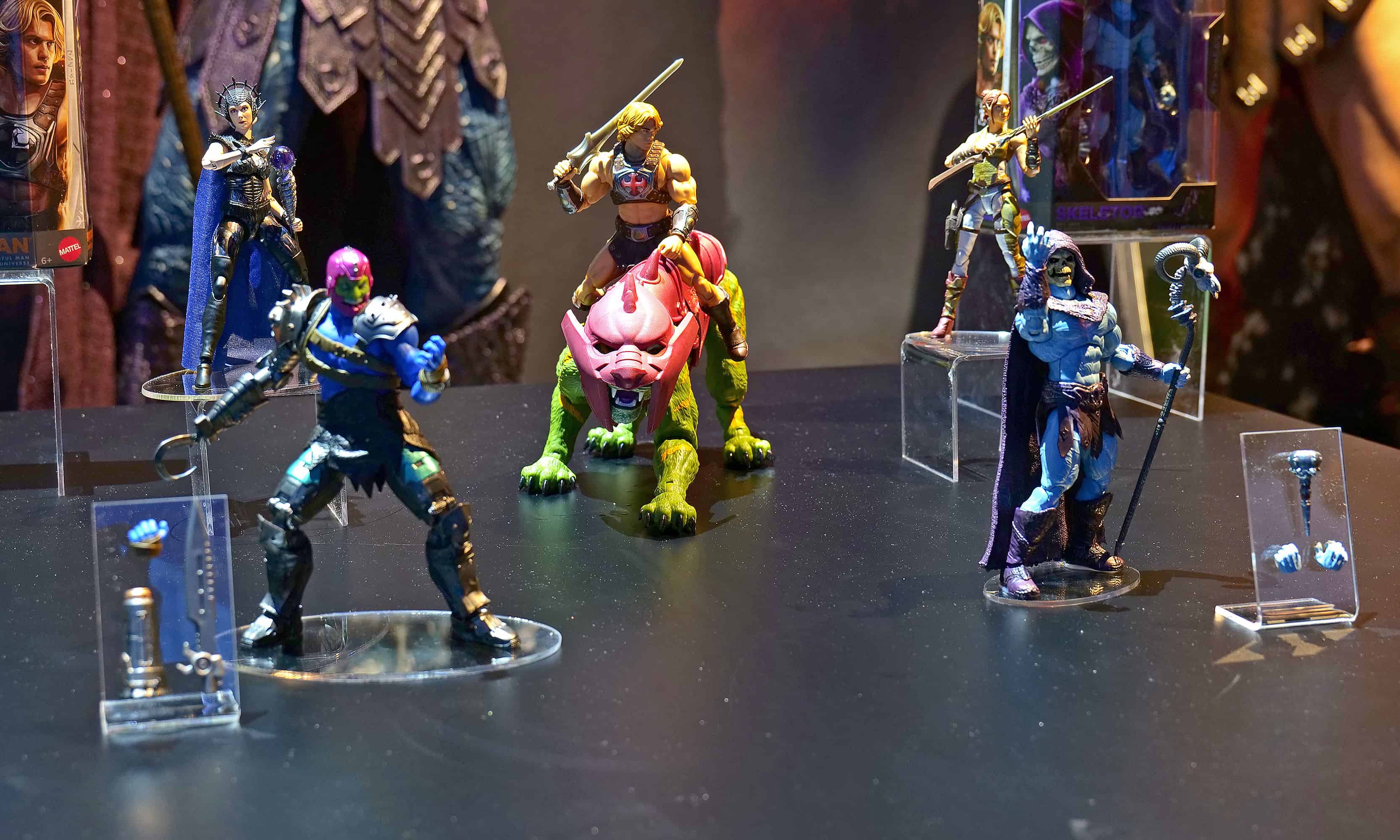 Some upcoming figures from Mattel's line of Masters of the Universe figures.