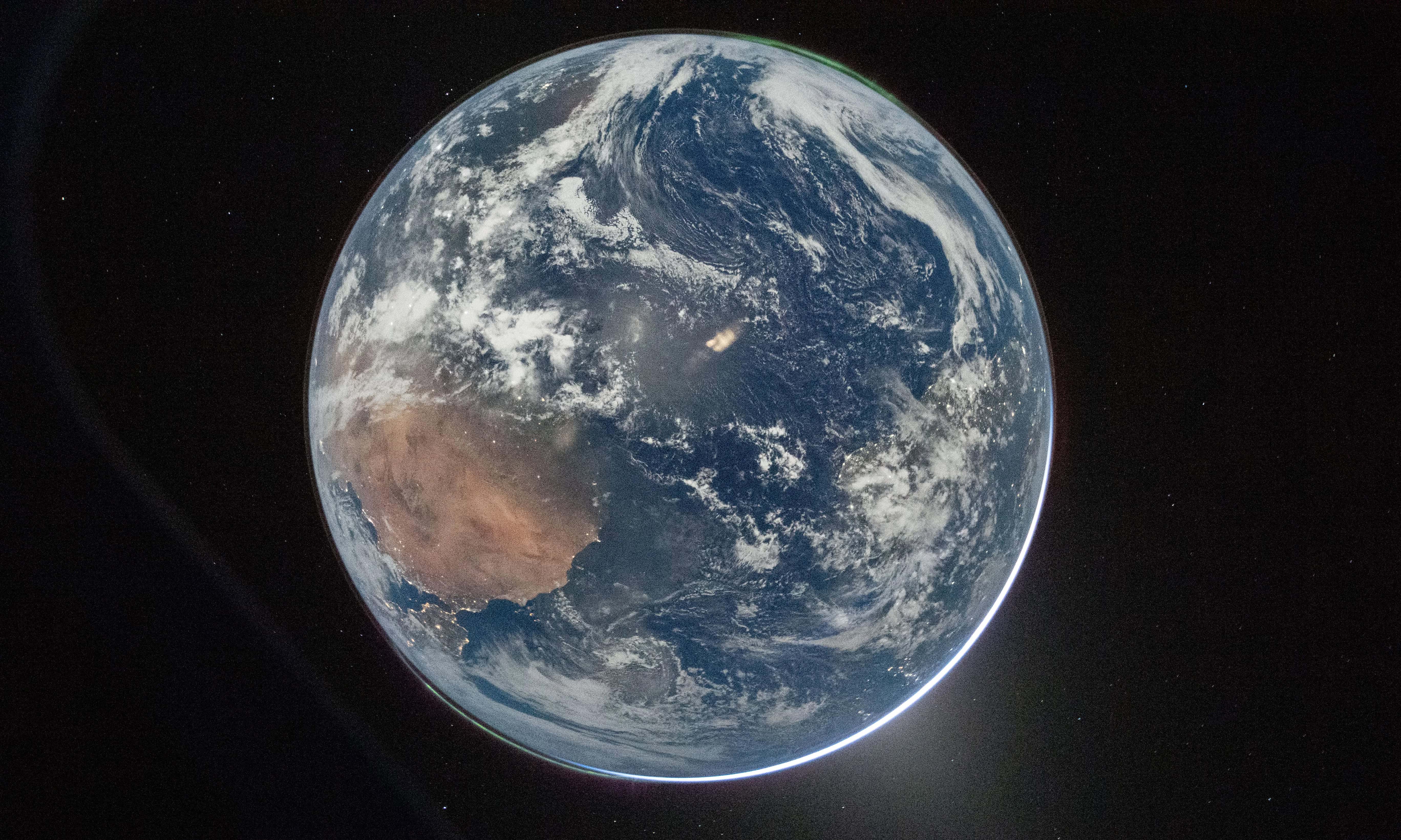 Earth from space, taken from Artemis II. The full planet.