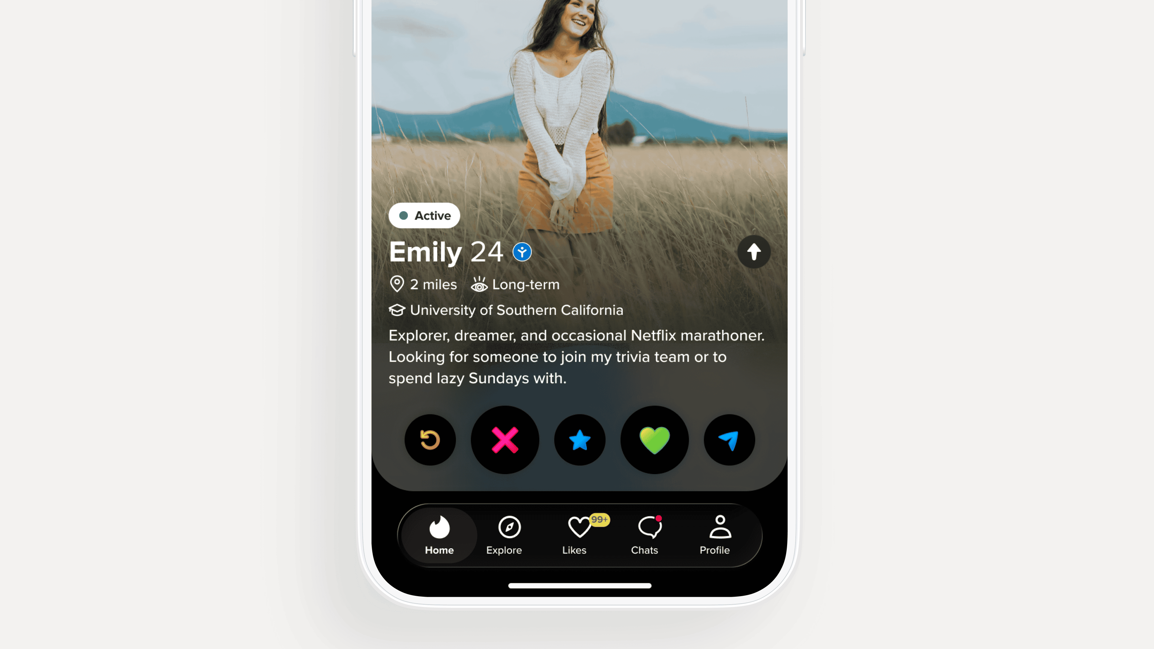 Tinder profiles that verify with World ID will get a badge as an extra signal of authenticity.