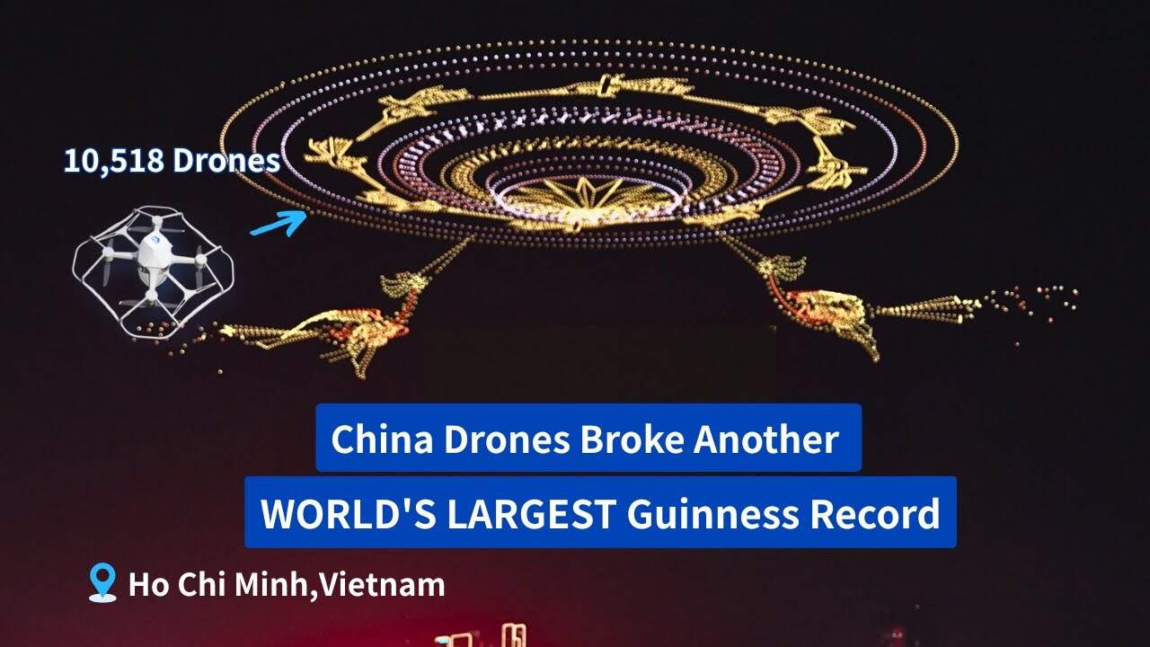 Chinese drones just staged history's BIGGEST synchronized flight in Vietnam! - YouTube