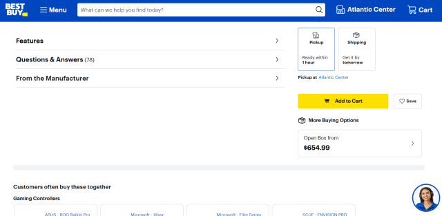 You might find refurbished or open-box options at Best Buy by clicking the “More Buying Options” button.