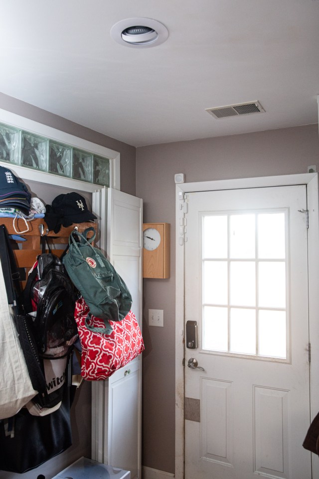 I installed the Wi-Charge transmitter in my ceiling, a few feet from the Alfred lock on my back door.