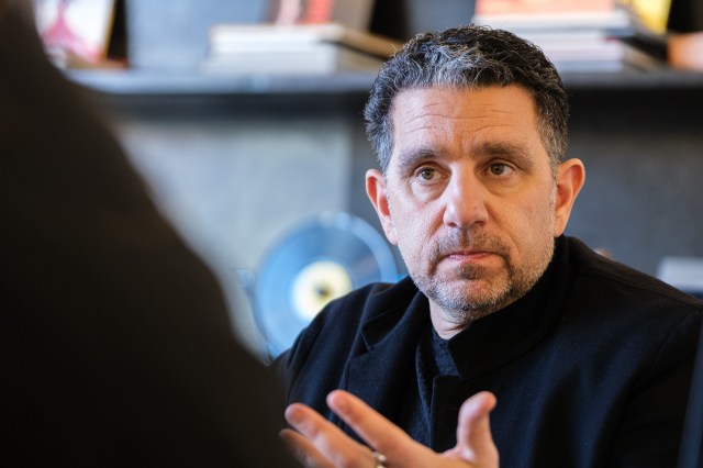 A photo of Panos Panay, Amazon’s senior VP of devices and services, during an interview with The Verge on February 26th, 2025.