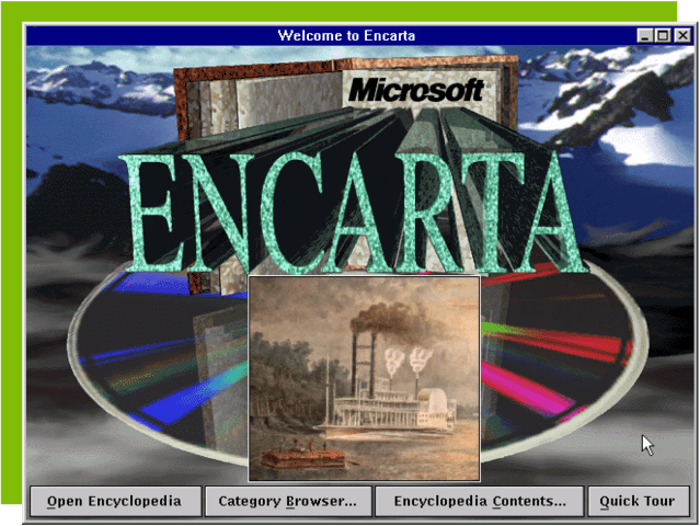 Screenshot of Windows Encarta.