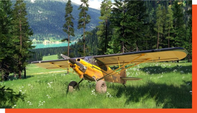 Screenshot of Microsoft Flight Simulator.