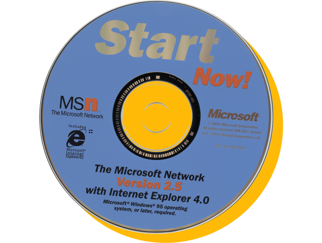 CD Rom of MSN Dial Up.