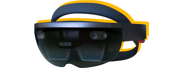 Microsoft Hololens headset.