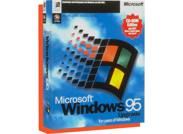 Windows 95 software box.