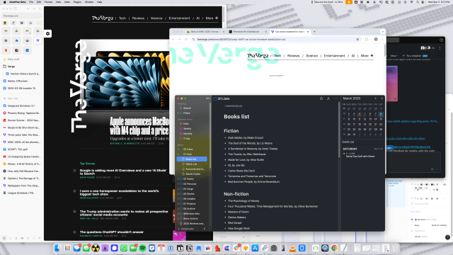 The desktop screen of a Mac Mini, with several apps open.