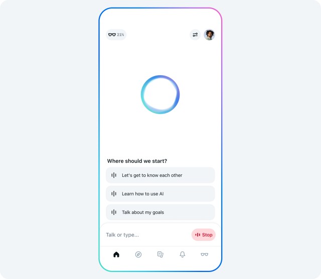 A screenshot of the Meta AI app.