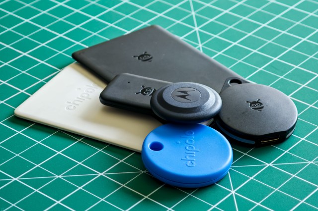 A pile of smart Bluetooth trackers