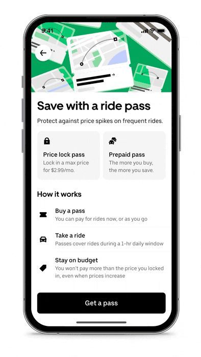 Lock in prices for a set number of rides.