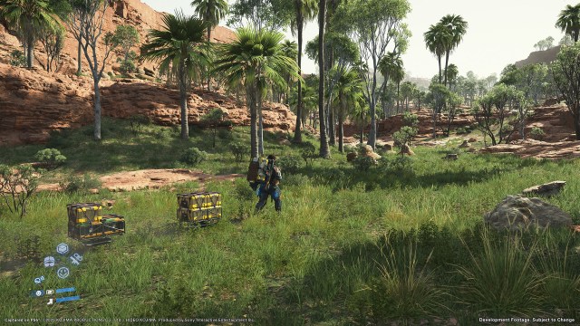 A screenshot from the video game Death Stranding 2: On the Beach.