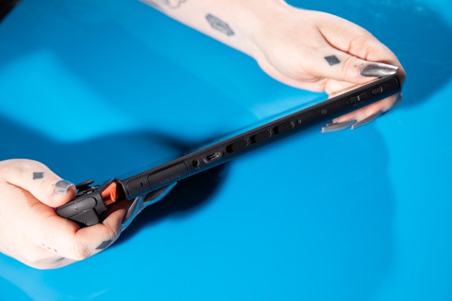 A photo of the Nintendo Switch 2 being played in handheld mode.