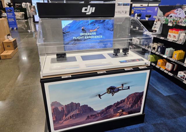 A case with an empty spot where drones used to go.